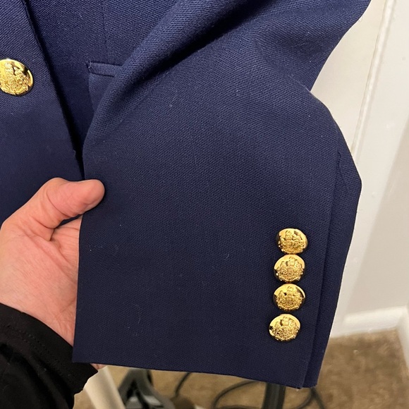 Ralph Lauren Dark Blue Blazer with Gold Accents - Picture 4 of 9